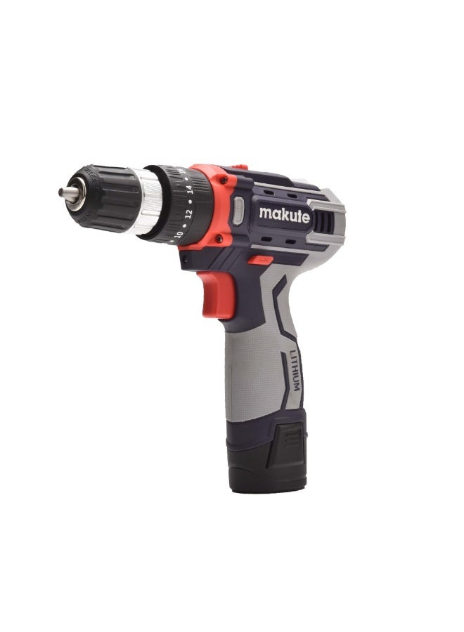 12V Cordless Drill Driver Kit with Dual Batteries, 23Nm Torque, 2-Speed Gear Control, 10mm Keyless Chuck, Fast Charger for Wood & Steel – CD126-2B